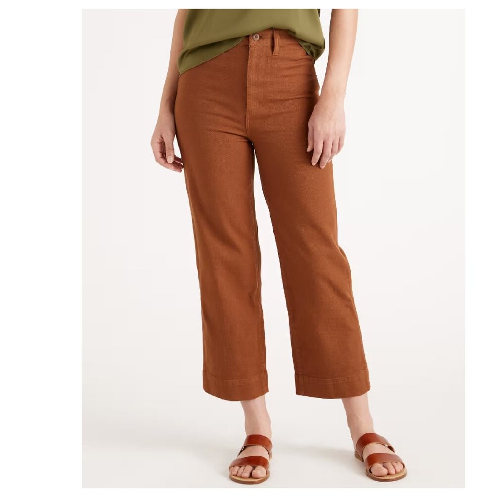 Quince Brown Cropped Pants